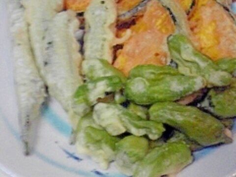 夏野菜の天ぷら３種♪